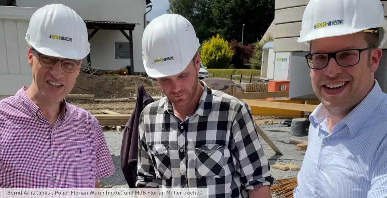 CDU-Bundestagskandidat informiert sich über Situation in der Baubranche – LokalPlus berichtet